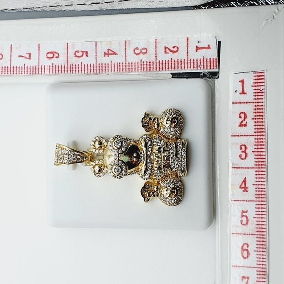 "14K Gold Plated Cubic Zircon Pendant, INUS1BR224 - Picture 9 of 9